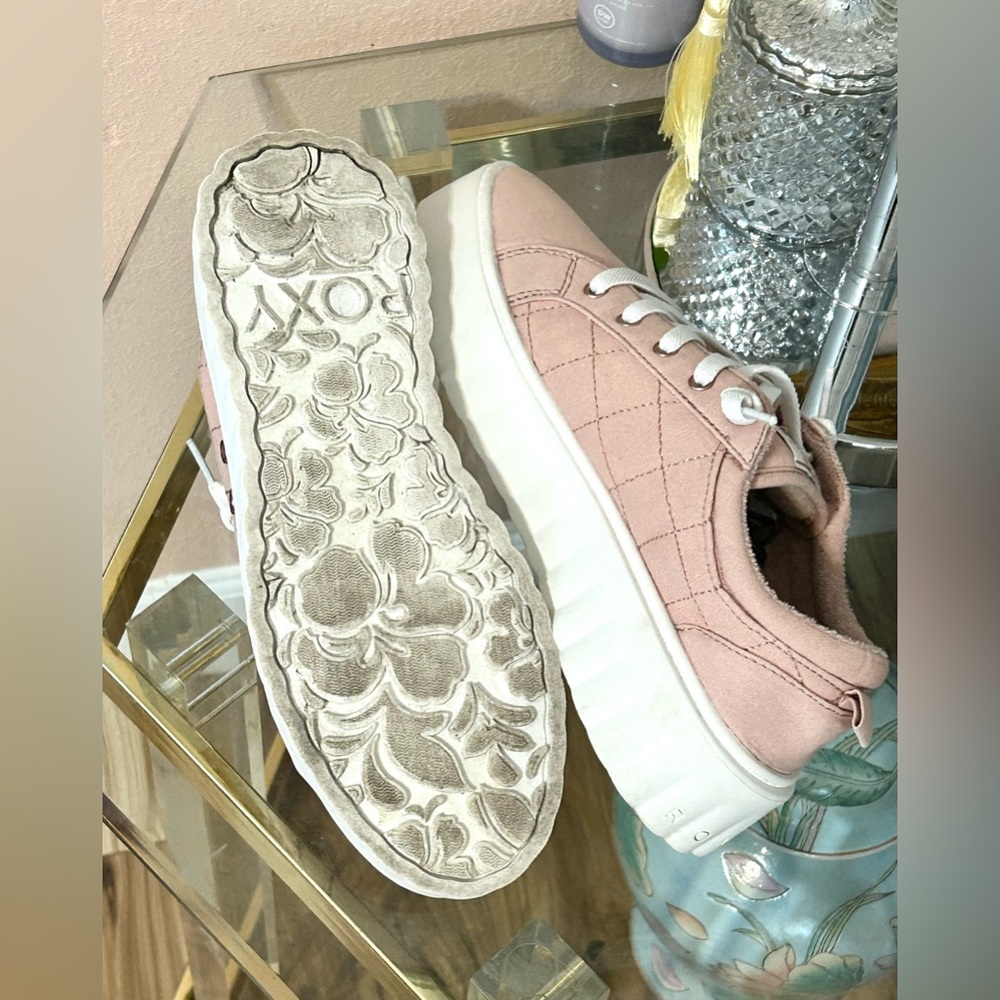 Roxy Blush Pink Chunky Platform Sneakers Size 10 - Picture 16 of 16